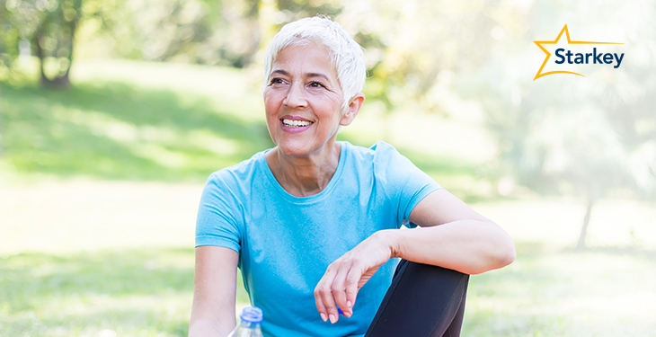 Image of woman resting after exercise
