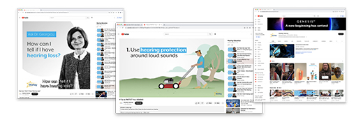 Image of different video thumbnails on Starkey's YouTube channel
